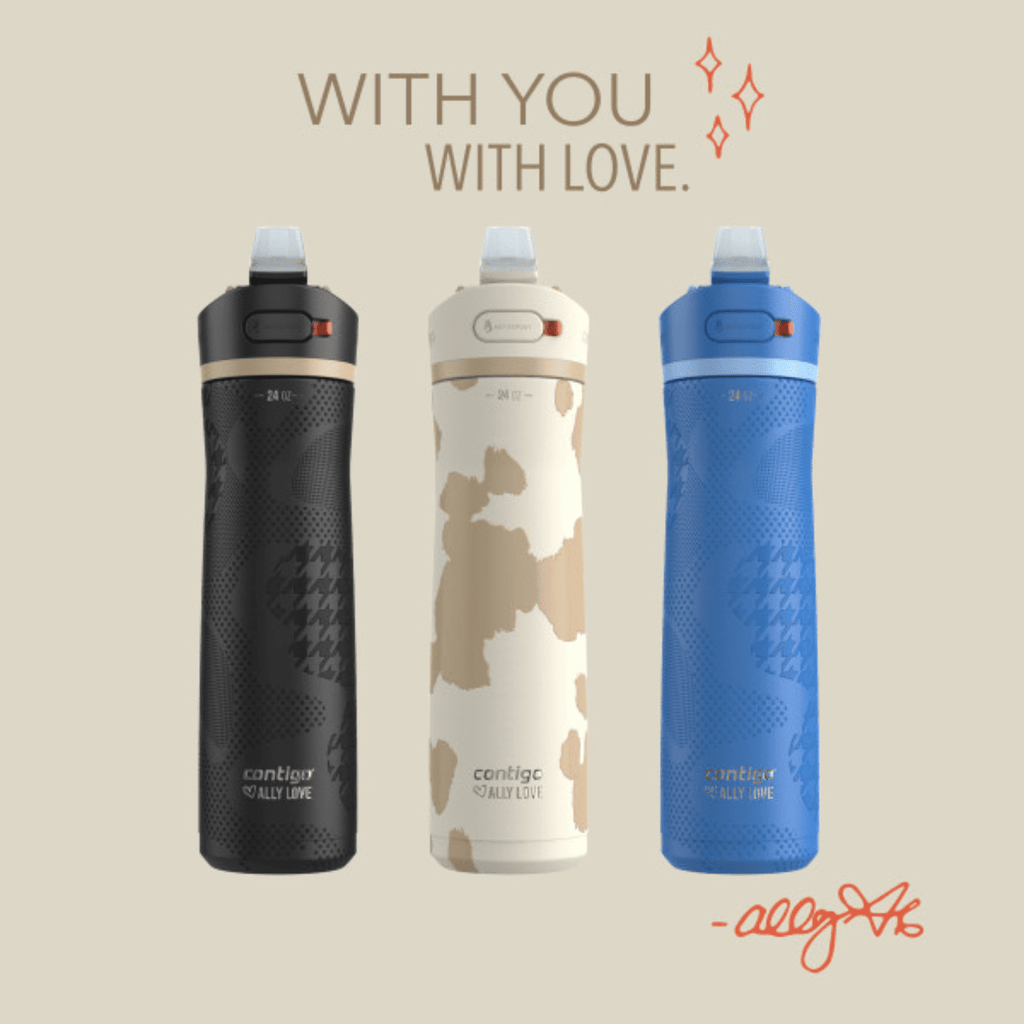 Contigo x Ally Love Ashland Chill 2.0 Stainless Steel Water Bottle with Autospout Lid, 24 oz, Oatmilk C092K