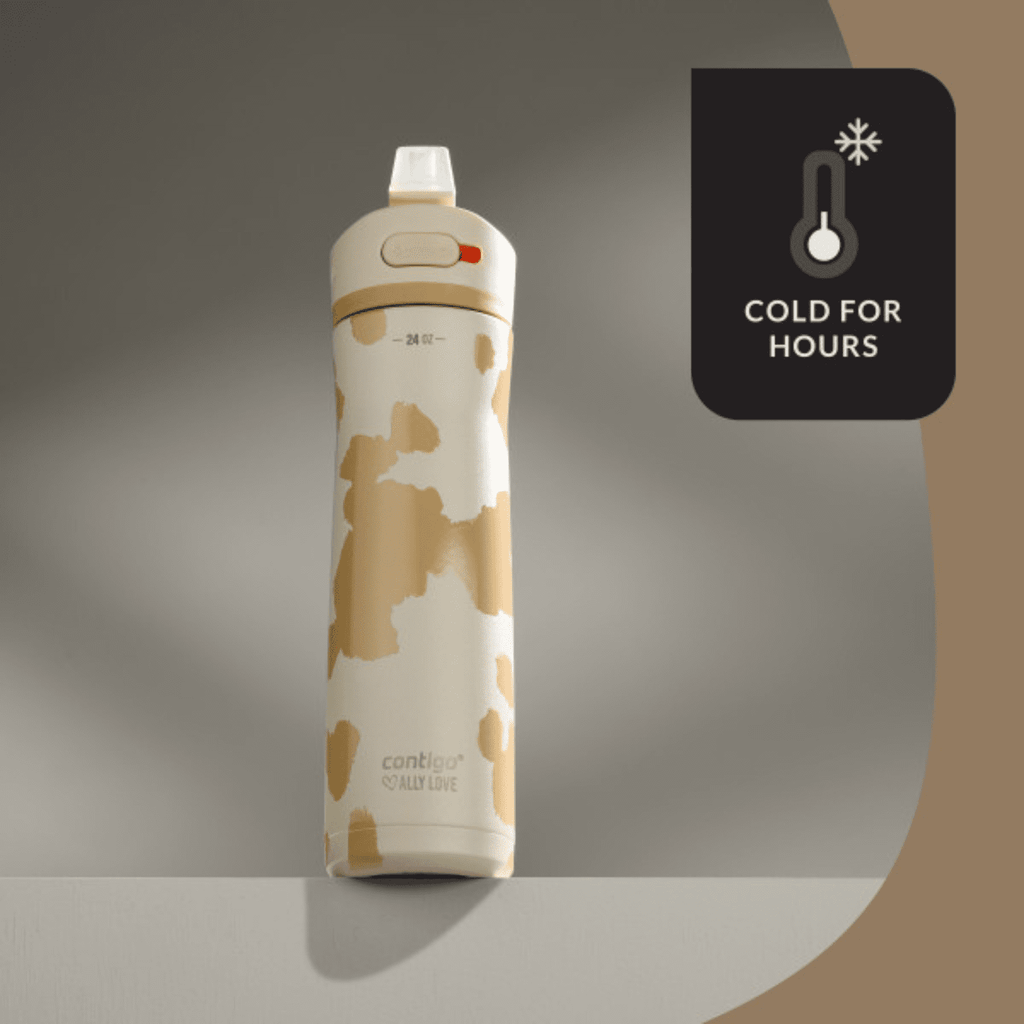 Contigo x Ally Love Ashland Chill 2.0 Stainless Steel Water Bottle with Autospout Lid, 24 oz, Oatmilk C092K