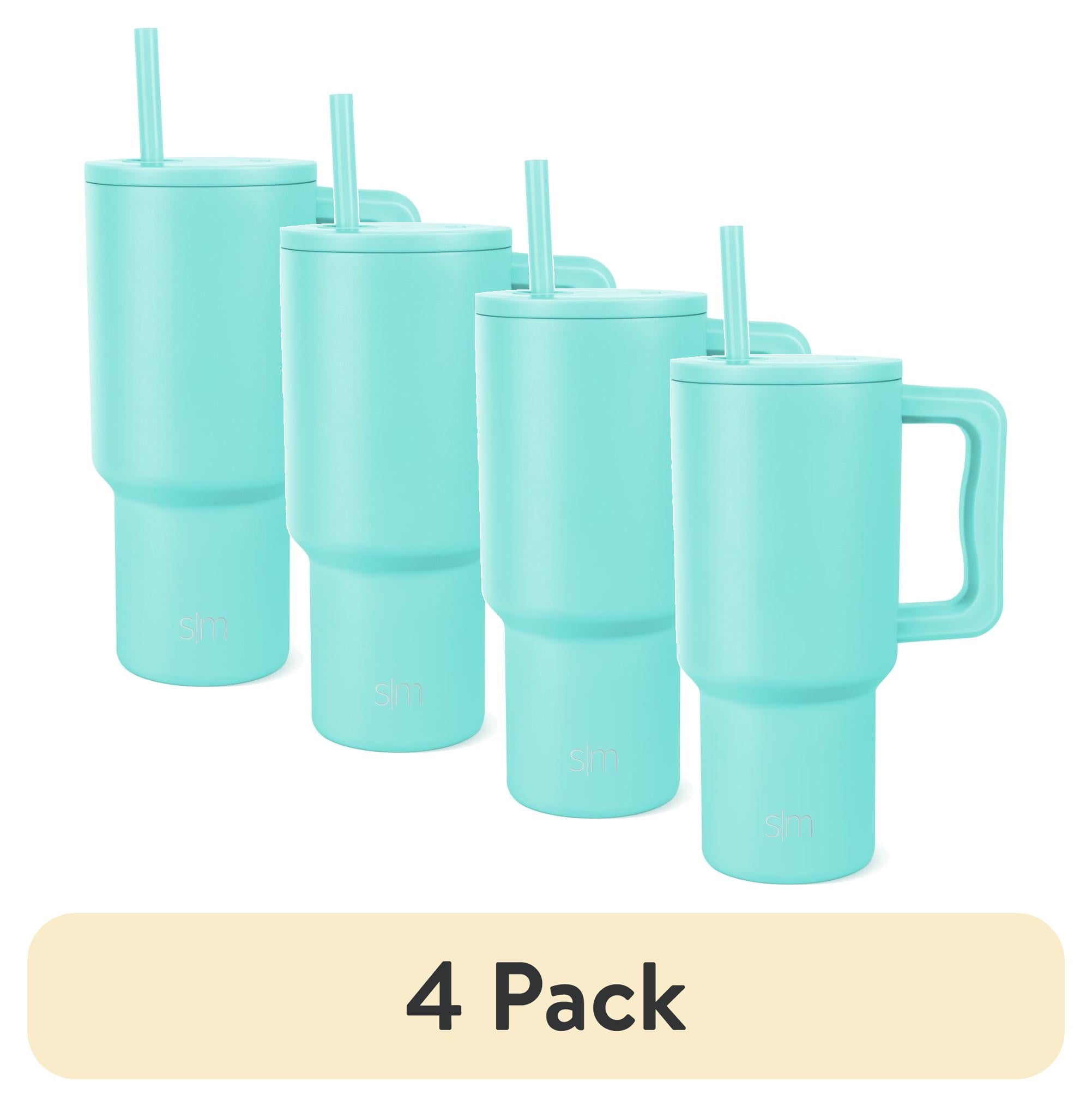 Simple Modern 30 fl oz Insulated Stainless Steel Trek Tumbler with Straw Lid | Seaglass Sage and Cream Checkmate C690P