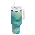 40 oz Insulated Stainless Steel Tumbler Double Wall Stainless Steel Tumbler with 2-Way Drinking Beautiful Watercolor Stars C530H