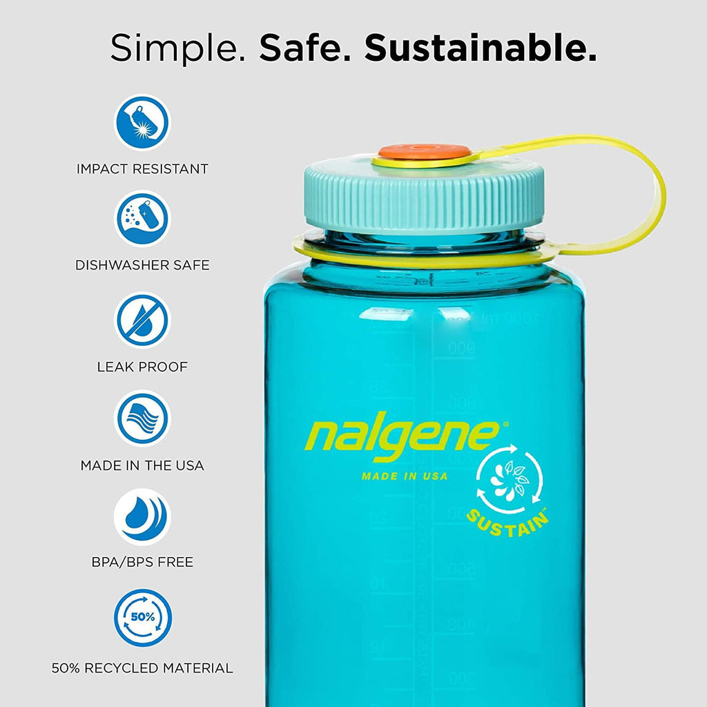 Nalgene Sustain 32 oz. Wide Mouth Water Bottle - Indigo C136C