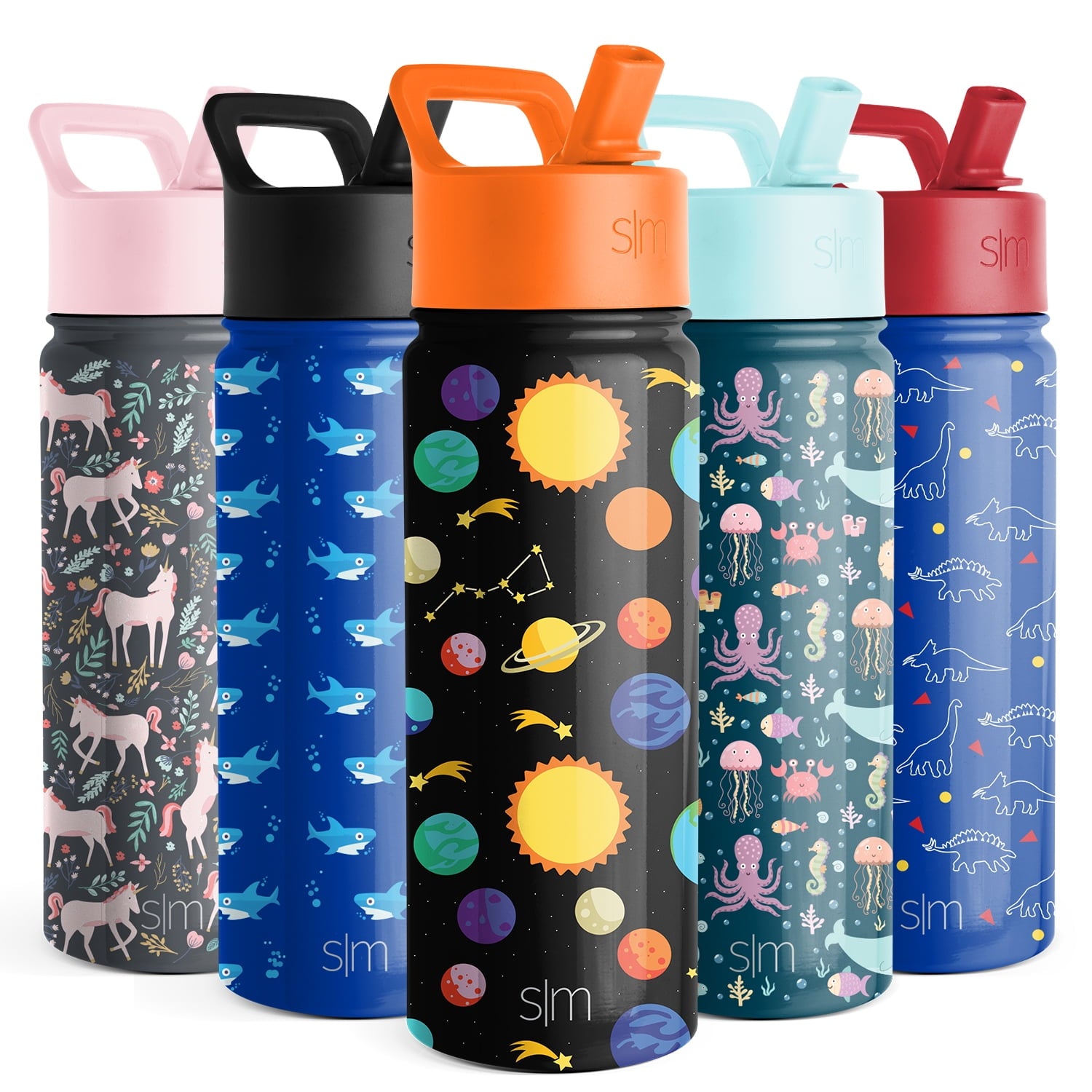 Simple Modern Summit Water Bottle Straw Lid Vacuum Insulated Stainless Steel Bottle | 14 fl oz C431D