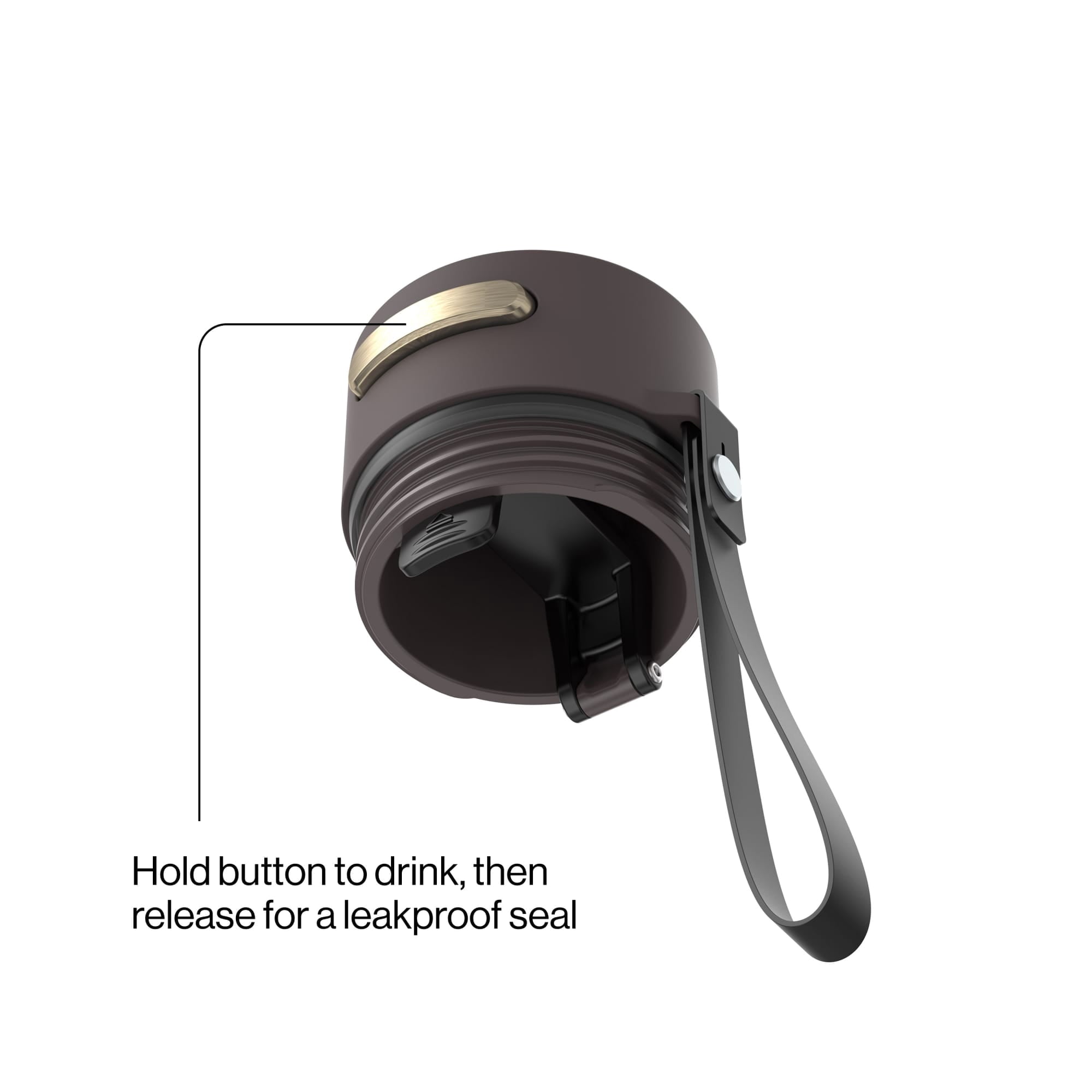 Contigo AutoSeal Leakproof Stainless Steel Reusable Water Bottle Tumbler with Carrying Strap, Cream/Champagne, 24 oz C019L