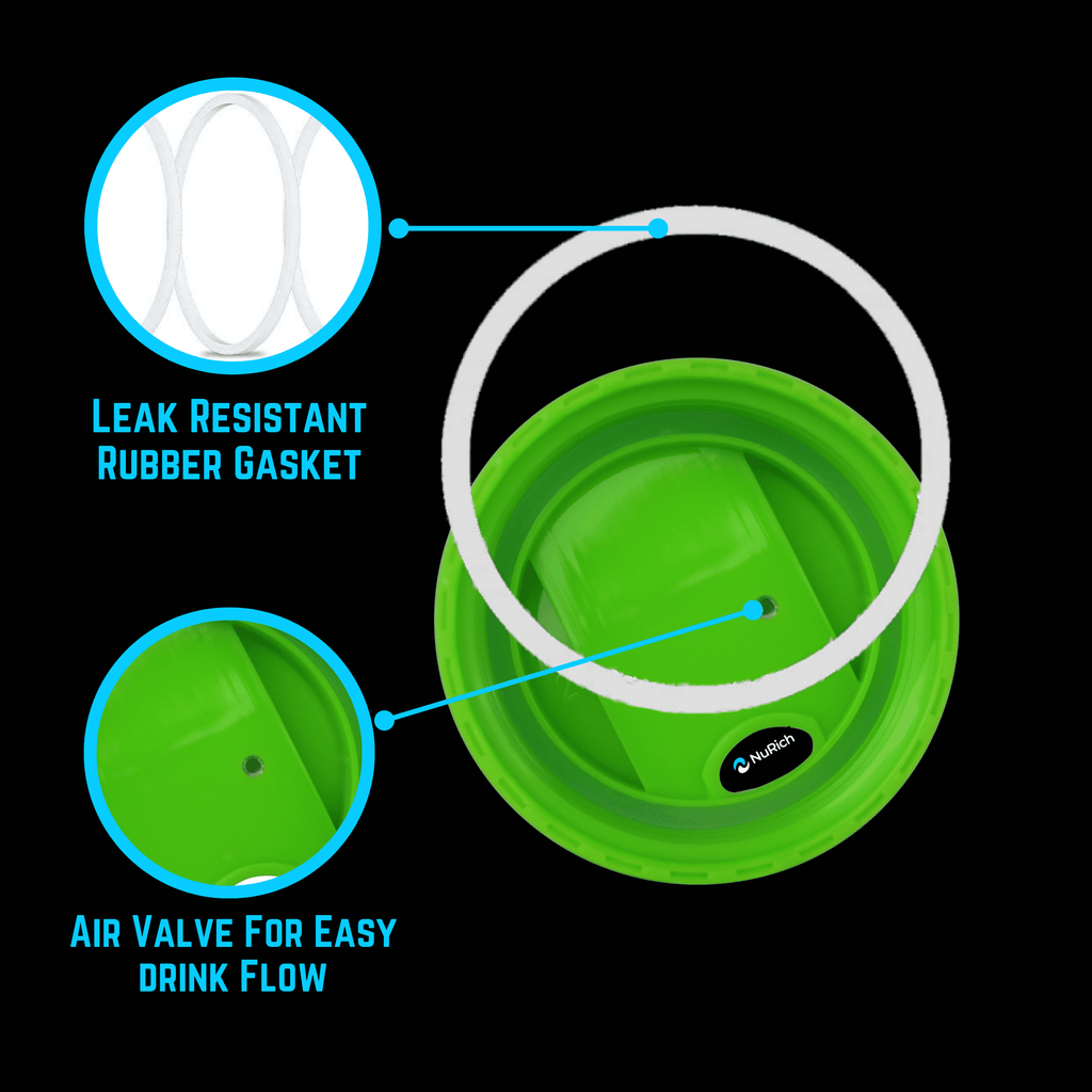 NuRich Hydro Wide Mouth Flip and Sip Replacement Coffee Lid or Cap Accessories Compatible with Hydroflask, Nalgene, and Many More Top Water Bottle Brands Sizes 12 16 18 20 32 40 64 Ounce C224Q