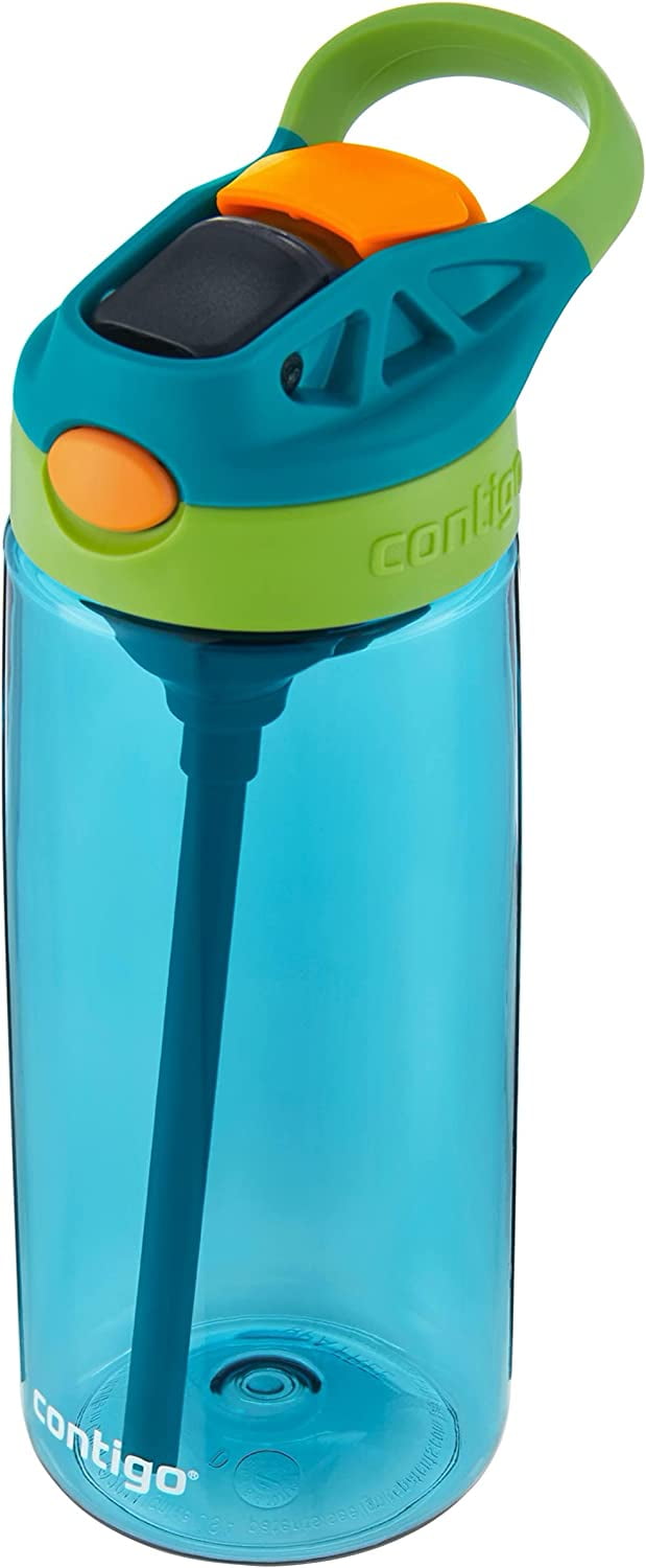Contigo Kid's 20 oz. AutoSpout Straw Water Bottle - Juniper/Limelight C032D
