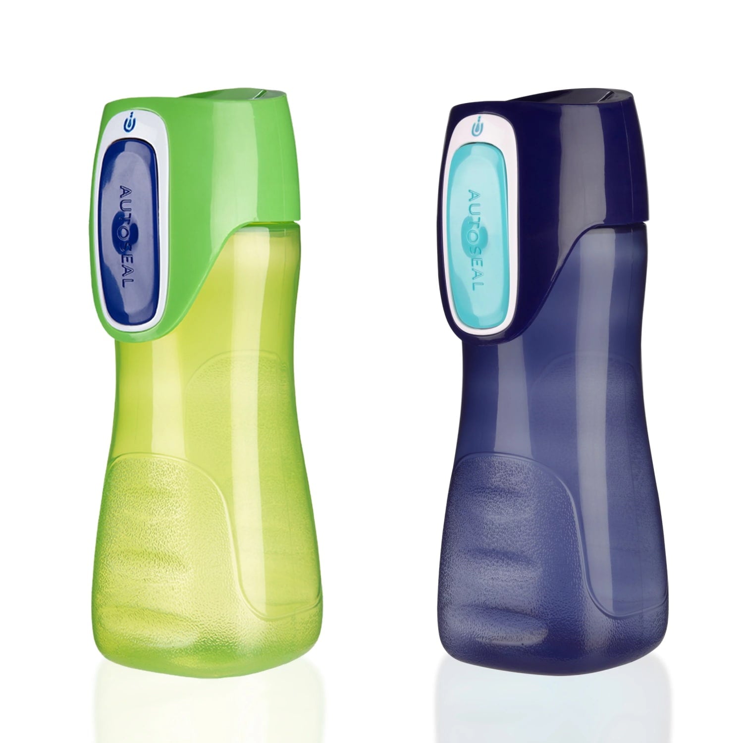 Contigo Kids Trekker Water Bottle with AUTOSEAL Lid Navy Blue and Granny Smith Green, 14 fl oz., 2-pack C123L
