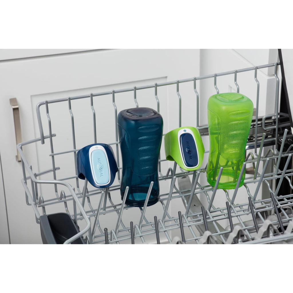 Contigo Kids Trekker Water Bottle with AUTOSEAL Lid Navy Blue and Granny Smith Green, 14 fl oz., 2-pack C123L