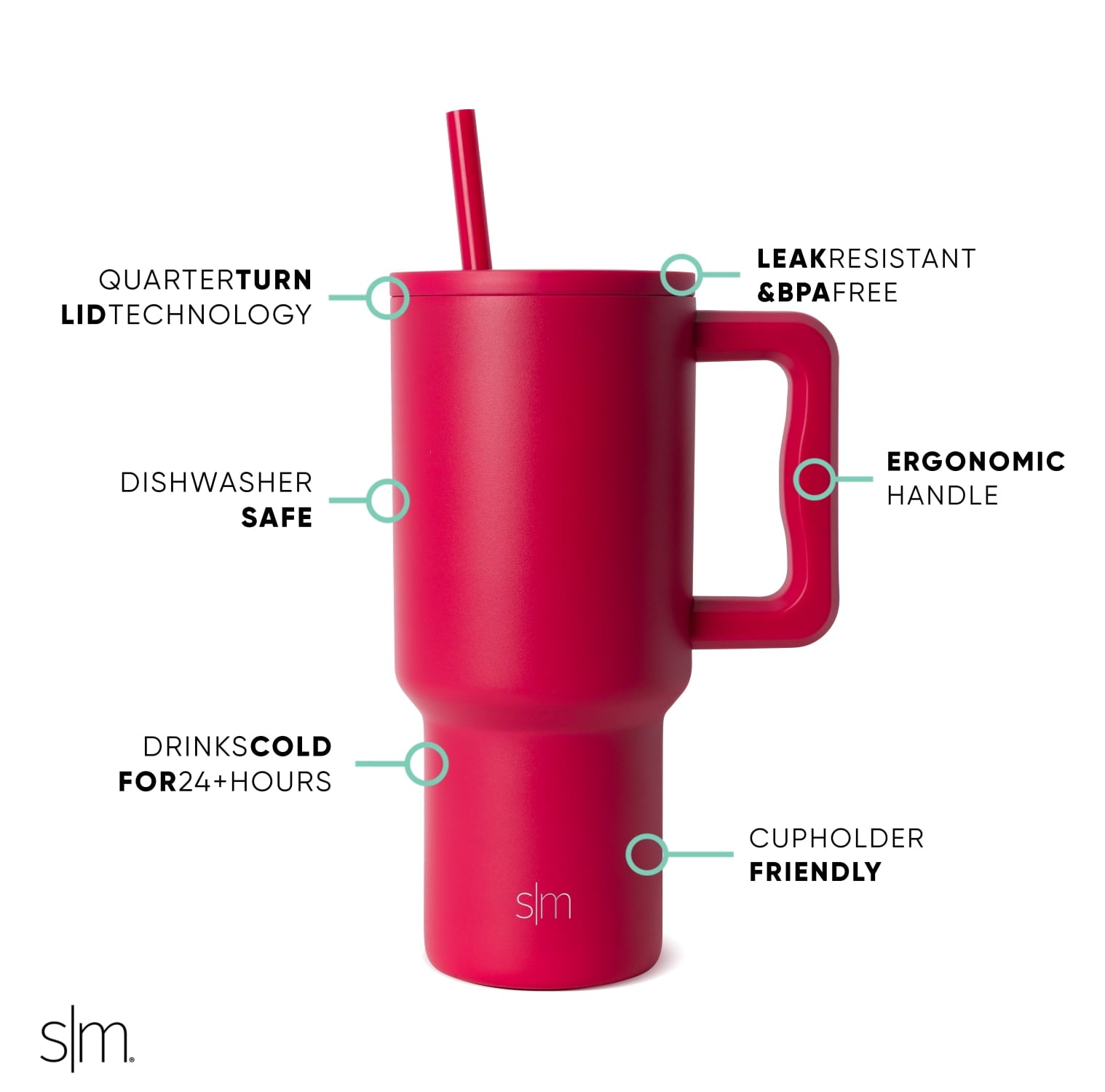 Simple Modern 30 fl oz Insulated Stainless Steel Trek Tumbler with Straw Lid | Seaglass Sage and Cream Checkmate C690P