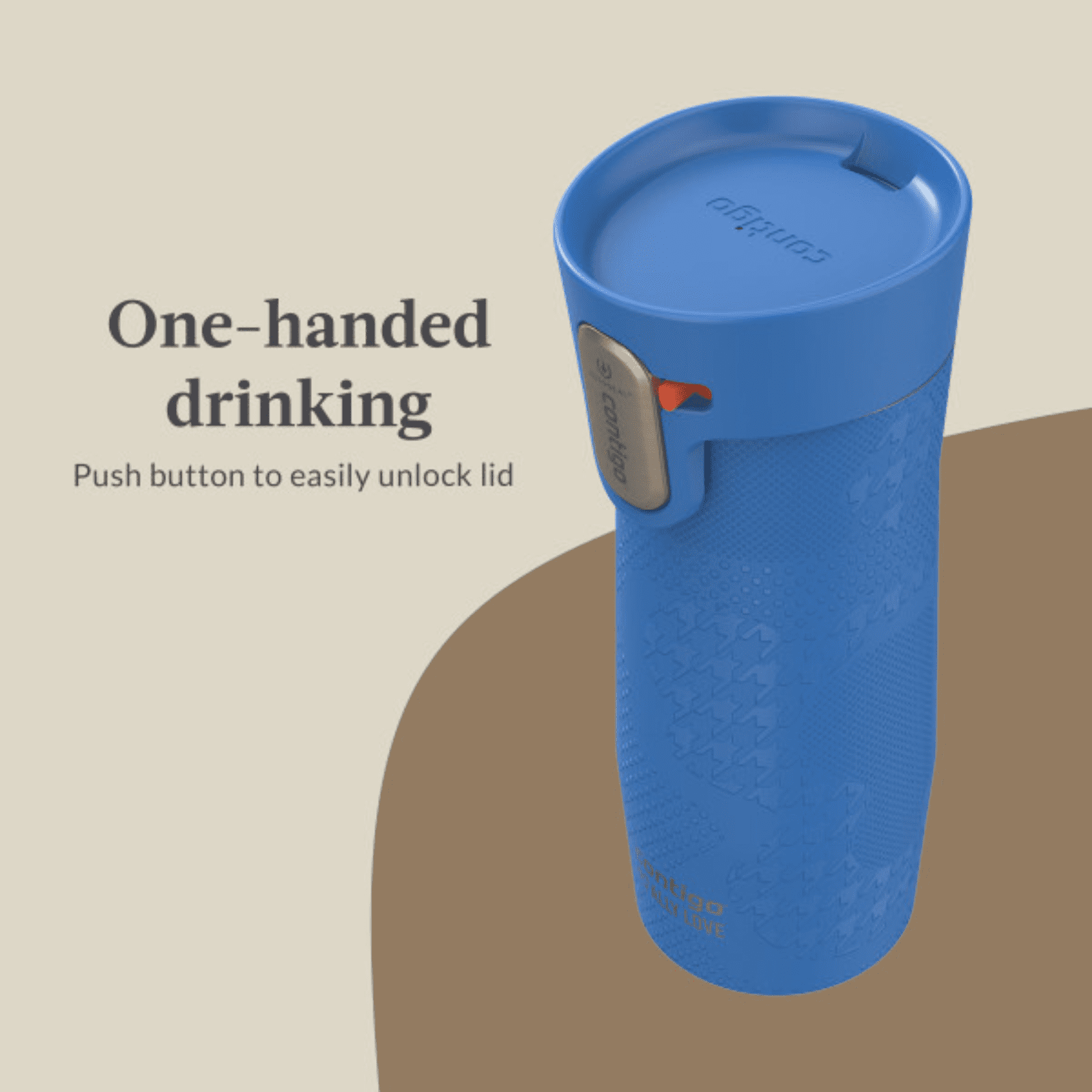 Contigo x Ally Love Autoseal West Loop Vacuum-Insulated Stainless Steel Travel Mug with Easy-Clean Lid, 16 oz, Stellar Jay C028V