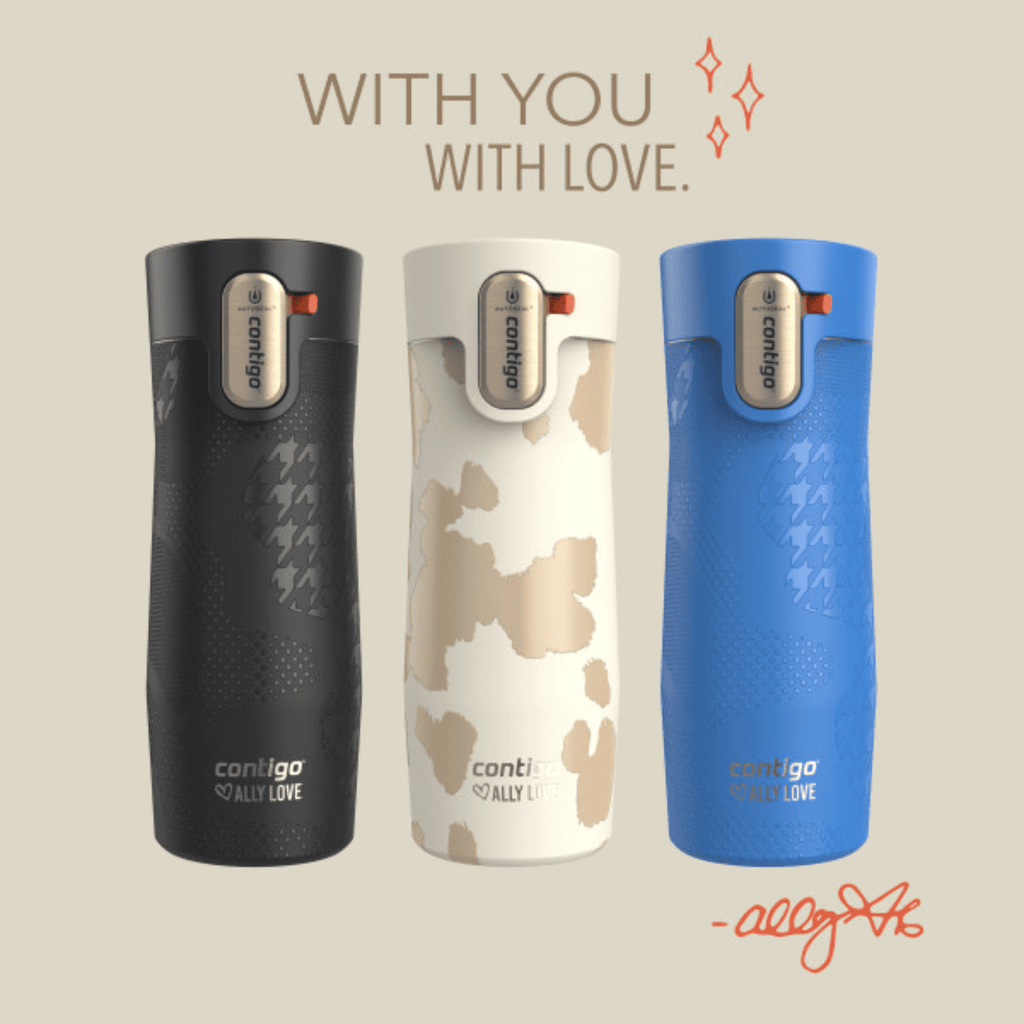 Contigo x Ally Love Autoseal West Loop Vacuum-Insulated Stainless Steel Travel Mug with Easy-Clean Lid, 16 oz, Stellar Jay C028V