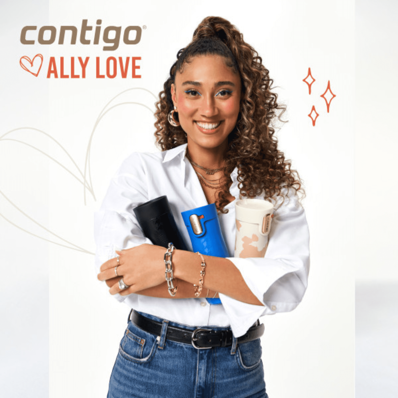 Contigo x Ally Love Autoseal West Loop Vacuum-Insulated Stainless Steel Travel Mug with Easy-Clean Lid, 16 oz, Stellar Jay C028V