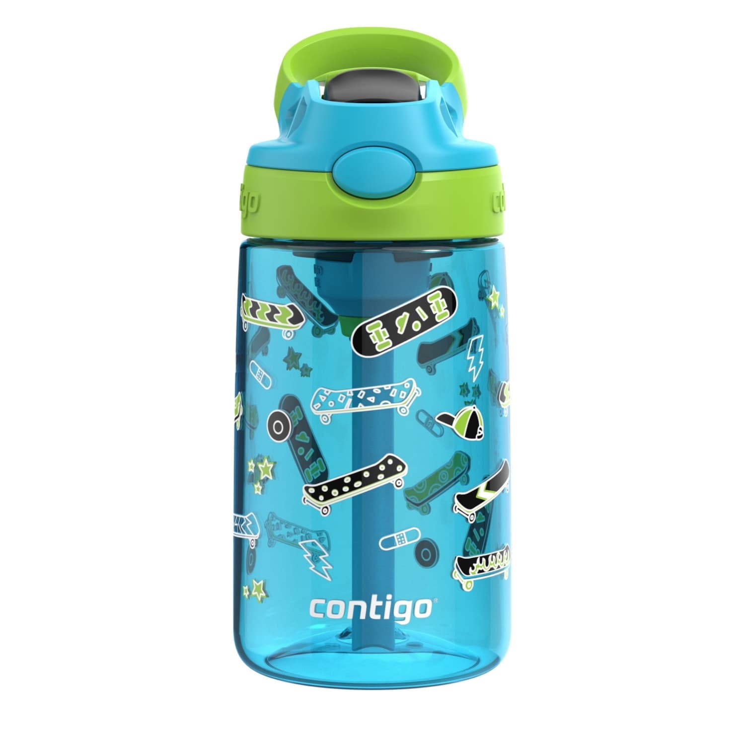 Contigo Aubrey Leak-Proof Spill-Proof Water Bottle, Blue, 14 oz. C004Y
