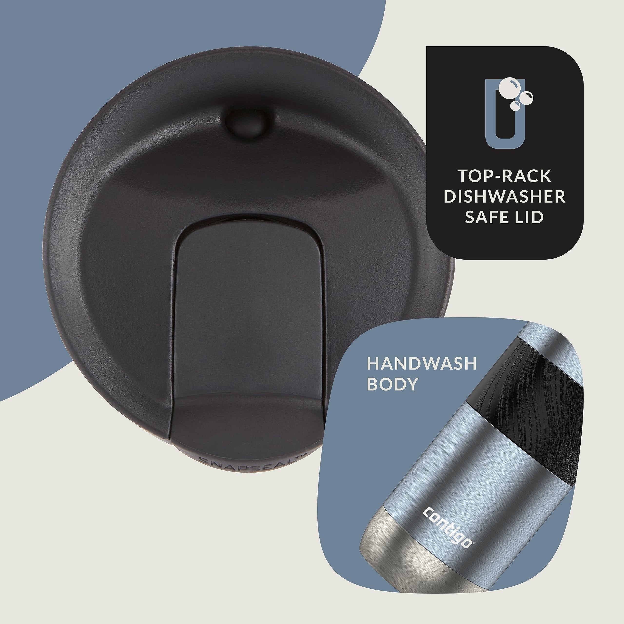 Contigo Byron 2.0 Stainless Steel Travel Mug with SNAPSEAL Lid and Grip, 16oz. C050Z