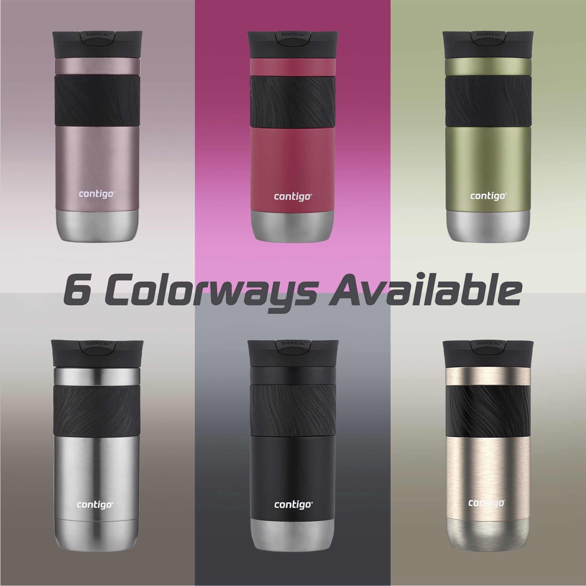 Contigo Byron 2.0 Stainless Steel Travel Mug with SNAPSEAL Lid and Grip, 16oz. C050Z