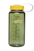 Nalgene 16oz Wide Mouth Water Bottle BPA-Free USA Made, Oil Green + Freesia C145H
