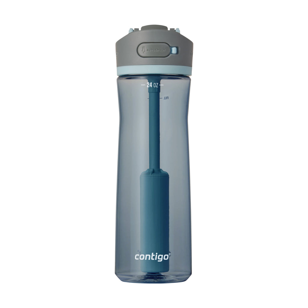 Contigo® Wells Plastic Filter Water Bottle with AUTOSPOUT® Straw Lid, 24 Oz., Dark Ice C058Q