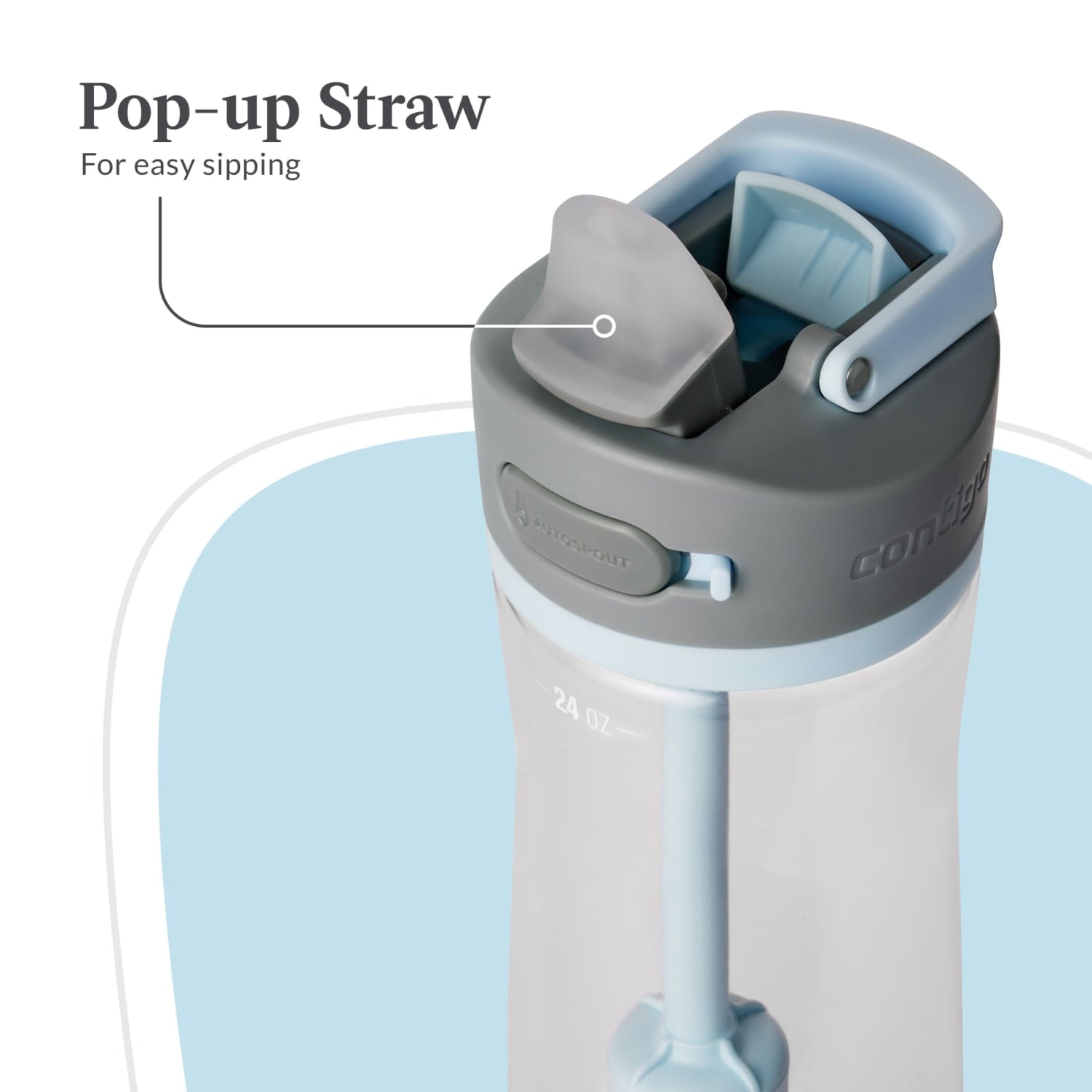 Contigo 24 oz. Wells Plastic Filter Water Bottle - Salt C018Q