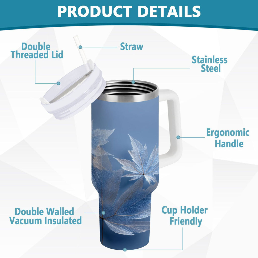 30 oz Insulated Stainless Steel Tumbler Double Wall Stainless Steel Tumbler with 2-Way Drinking Glass Mapleleaves C491U