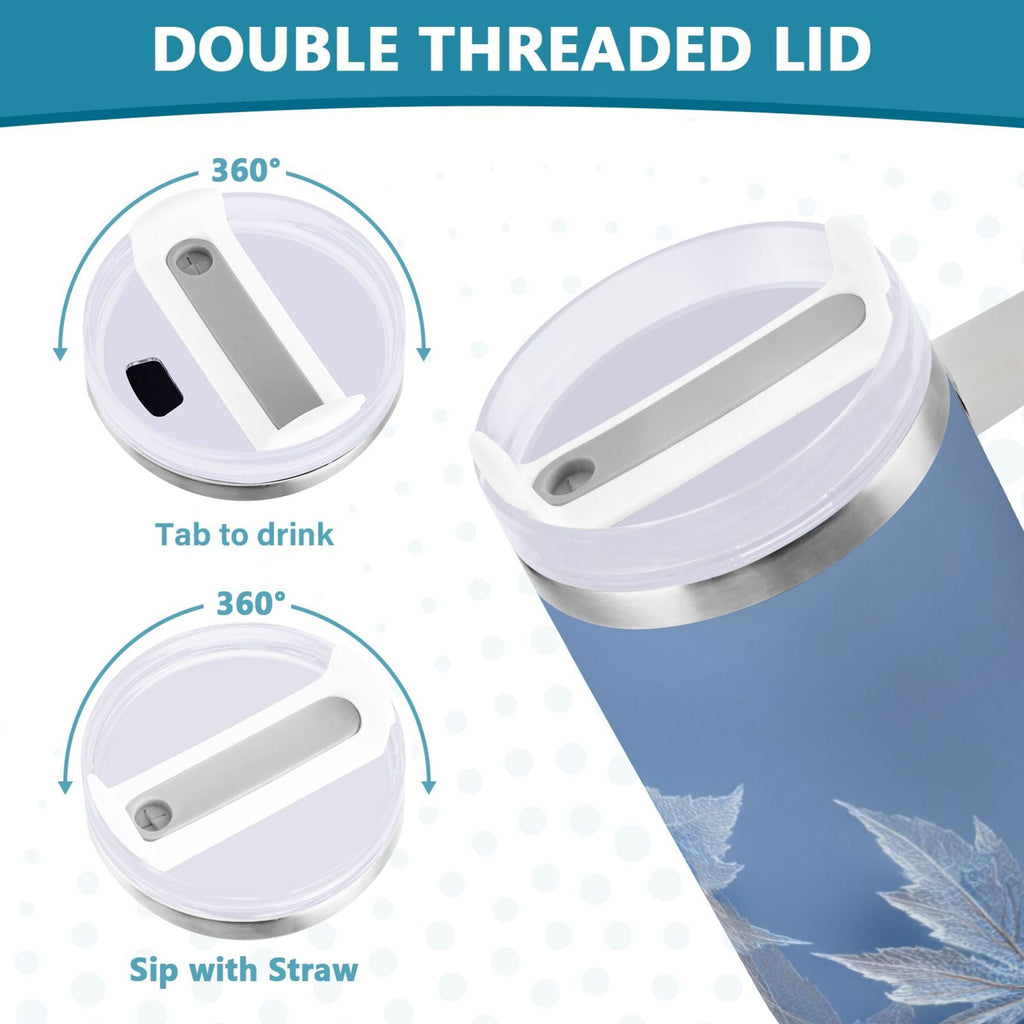 30 oz Insulated Stainless Steel Tumbler Double Wall Stainless Steel Tumbler with 2-Way Drinking Glass Mapleleaves C491U