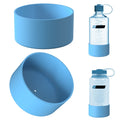 Linkidea 2 Pack Water Bottle Boot Compatible with Nalgene Sustain Wide Mouth 32oz/48oz, Narrow Mouth 32oz, Silicone Anti-Slip Bottle Bottom Bumper Protector (Blue) C209U
