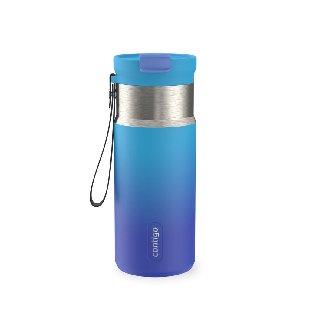 Contigo DualSip 16 oz Compact Leakproof Insulated Water Bottle with 2-Way Lid C049A