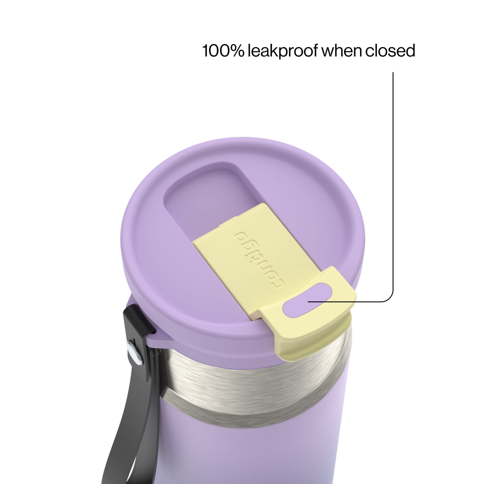 Contigo DualSip 16 oz Compact Leakproof Insulated Water Bottle with 2-Way Lid C049A