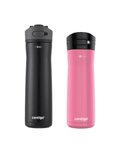 Contigo Jackson Chill  Bundle 2 Water Bottles Black 24oz and Pink  20oz with Autopop Lid C077M