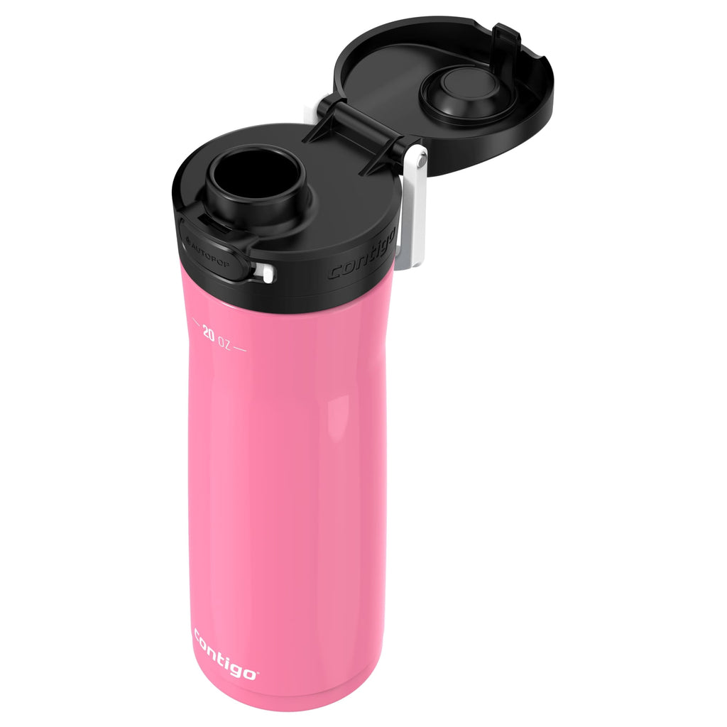 Contigo Jackson Chill  Bundle 2 Water Bottles Black 24oz and Pink  20oz with Autopop Lid C077M