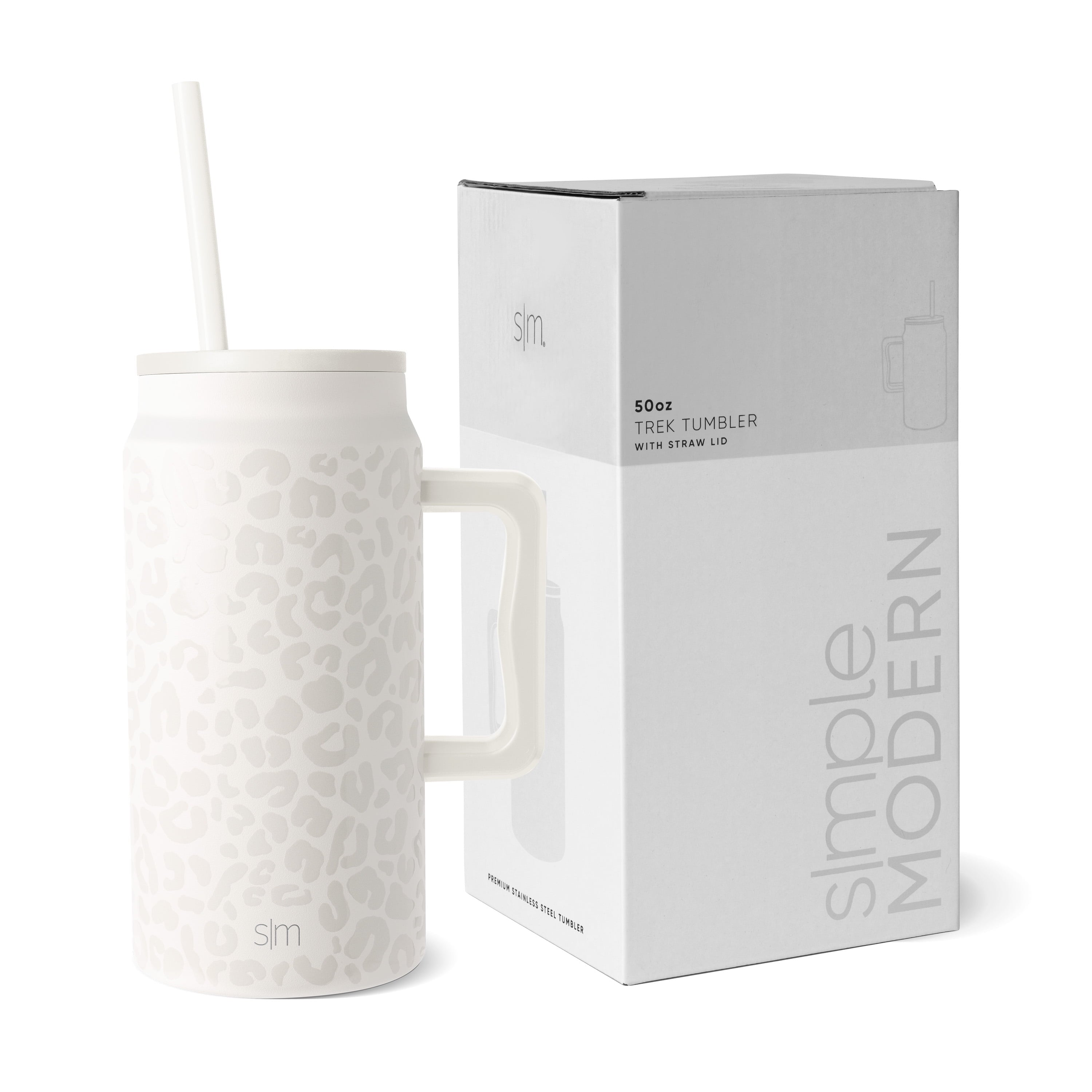 Simple Modern 50 fl oz Insulated Stainless Steel Trek Tumbler with Straw Lid | Midnight Black C406D