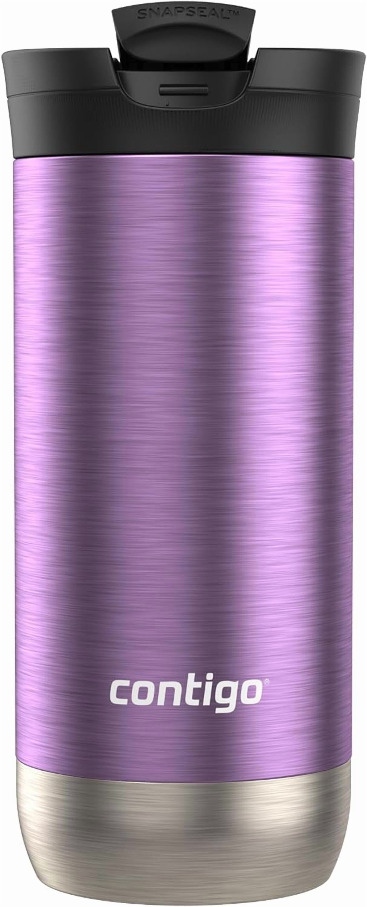 Contigo Huron SnapSeal Insulated Travel Tumbler, Purple Panzy Color 16 oz (473 mL) C070J