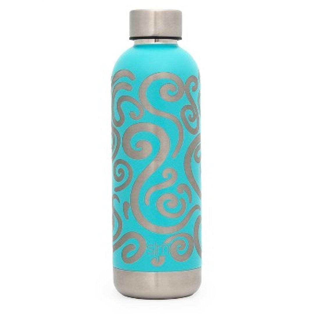 simple modern bolt curtis 17oz water bottle stainless steel Caribbean blue C439U