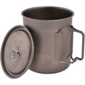 Olicamp Titanium Space Saver Mug with Lid, Nests Nalgene Bottle Inside, Lightweight and Compact, Perfect for Camping and Backpacking, 750mL C193P