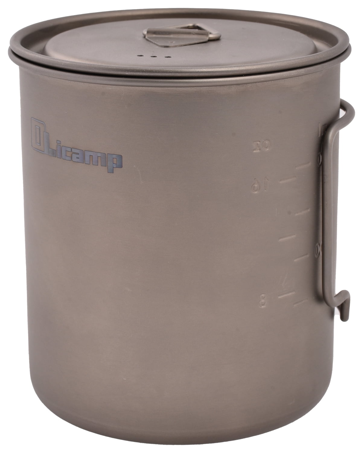 Olicamp Titanium Space Saver Mug with Lid, Nests Nalgene Bottle Inside, Lightweight and Compact, Perfect for Camping and Backpacking, 750mL C193P