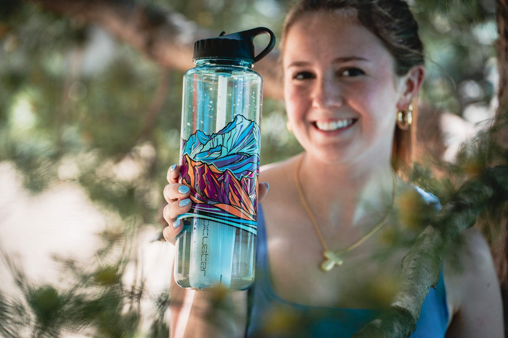 Epic Water Filters Nalgene OG Sustain Tritan USA Made Water Bottle and 75 Gallon Filter - Removes 99.99% of Water Impurities, 32oz, Leggitt Art C192W