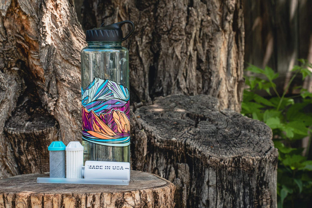 Epic Water Filters Nalgene OG Sustain Tritan USA Made Water Bottle and 75 Gallon Filter - Removes 99.99% of Water Impurities, 32oz, Leggitt Art C192W