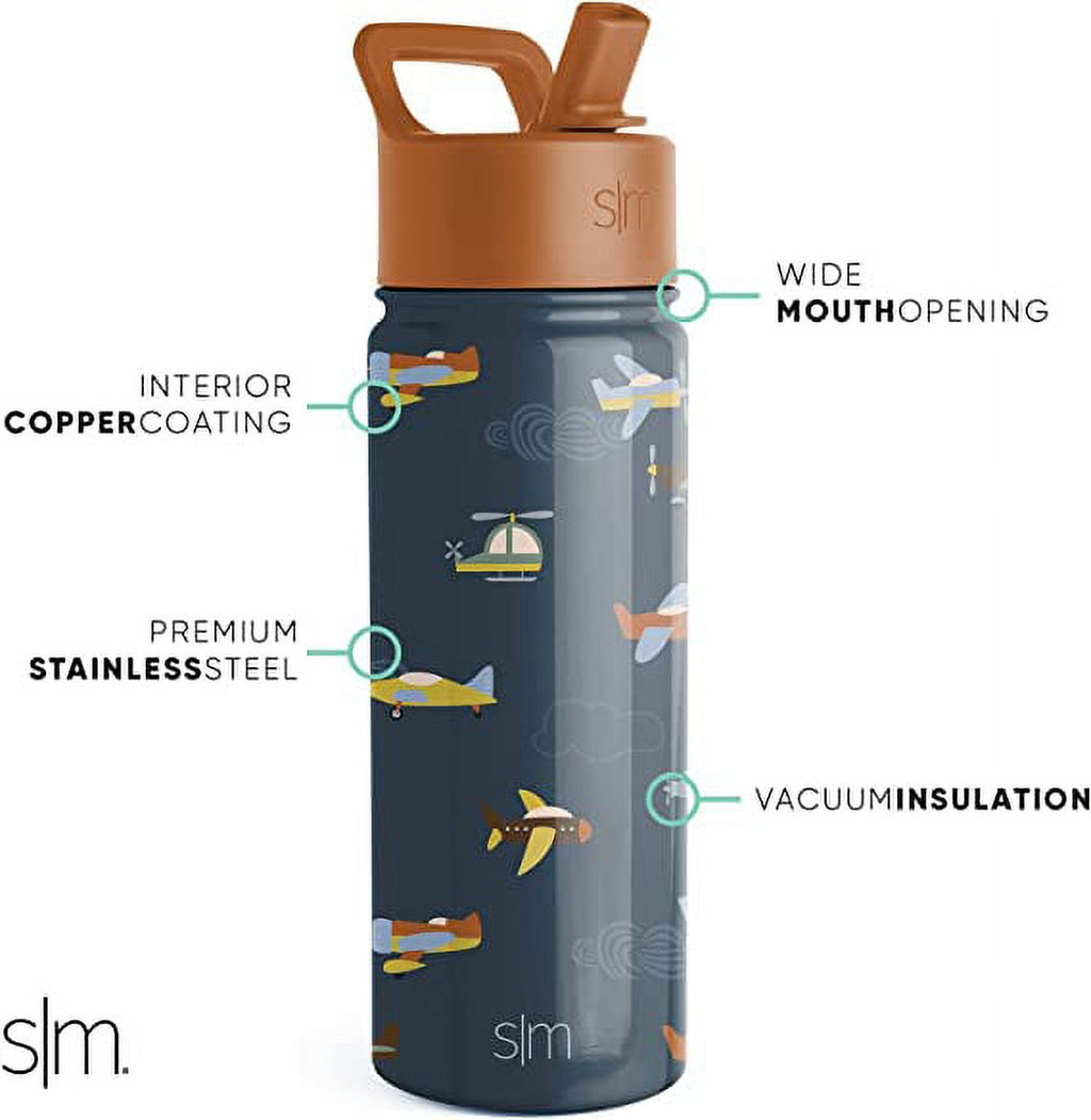 Simple Modern Summit Water Bottle Straw Lid Vacuum Insulated Stainless Steel Bottle | 18 fl oz C425K