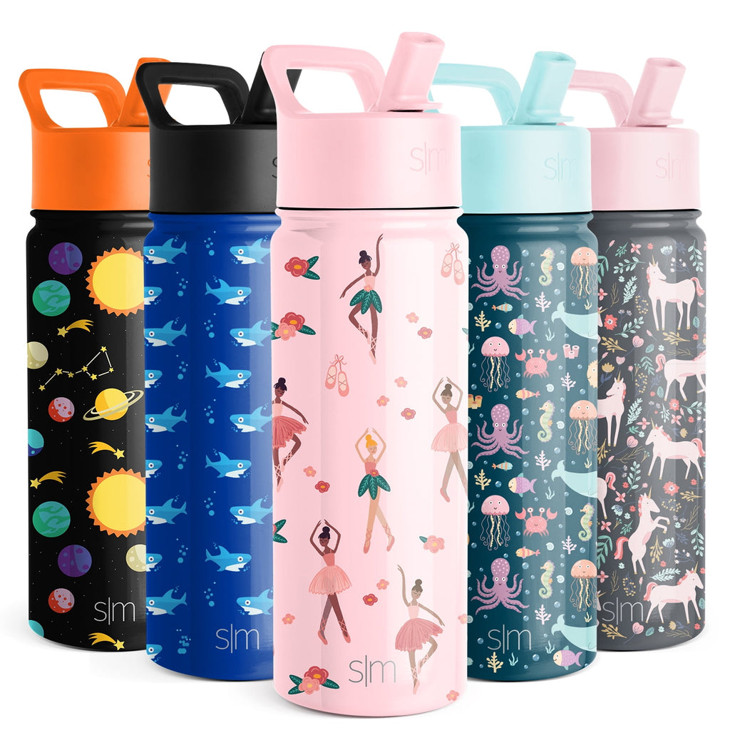 Simple Modern Summit Water Bottle Straw Lid Vacuum Insulated Stainless Steel Bottle | 18 fl oz C425K