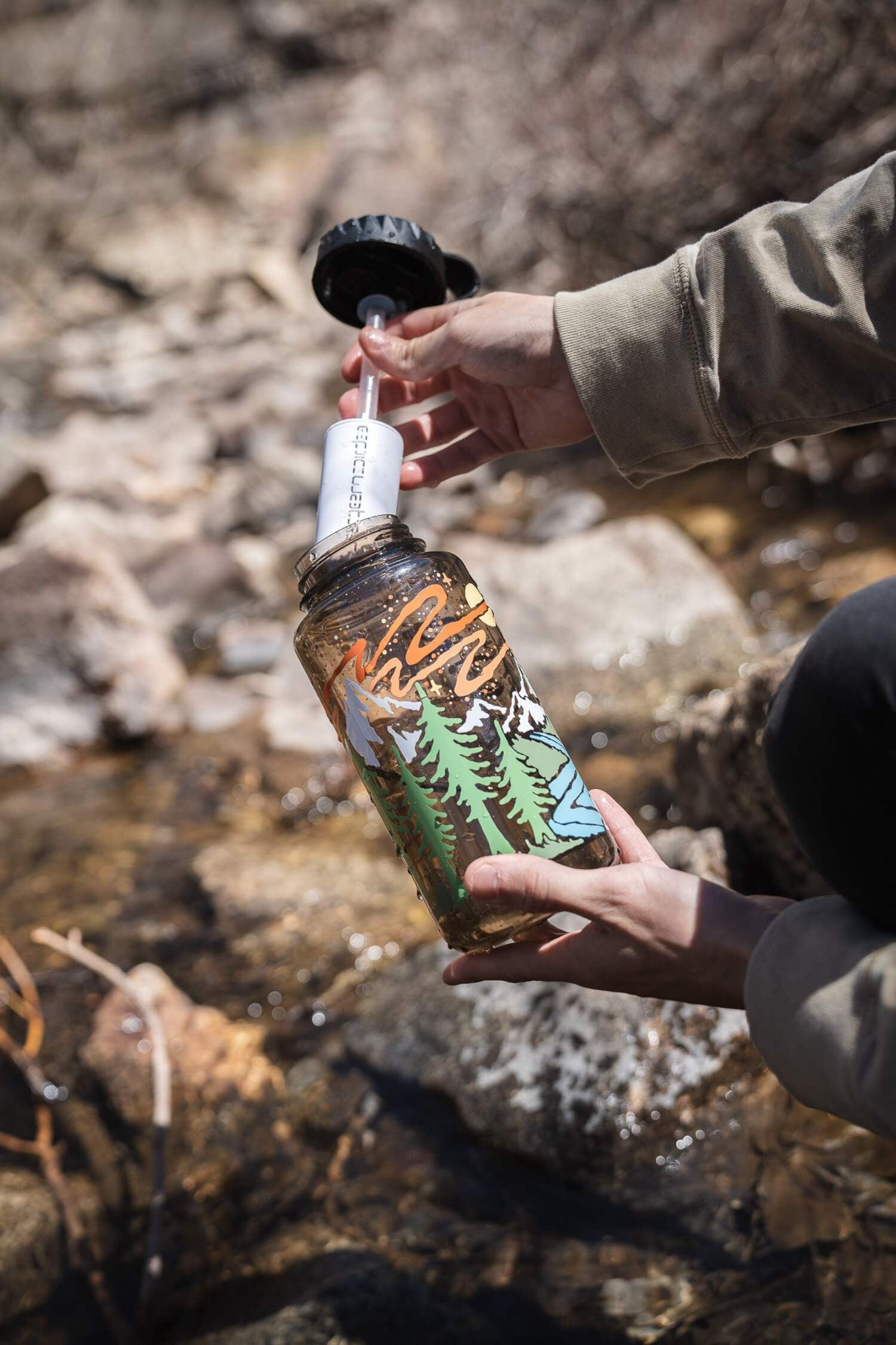 Epic Water Filters Nalgene OG Sustain Tritan USA Made Water Bottle and 75 Gallon Filter - Removes 99.99% of Water Impurities, 32oz, Atomic Child Special Edition C162N