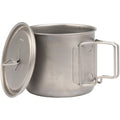 Olicamp Titanium Space Saver Mug with Lid, Nests Nalgene Bottle Inside, Lightweight and Compact, Perfect for Camping and Backpacking, 550mL C194Q