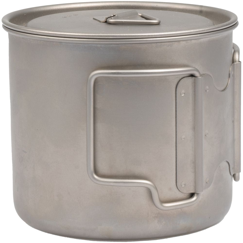 Olicamp Titanium Space Saver Mug with Lid, Nests Nalgene Bottle Inside, Lightweight and Compact, Perfect for Camping and Backpacking, 550mL C194Q