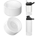 Linkidea 2 Pack Water Bottle Boot Compatible with CamelBak Eddy+20oz/25oz, Chute Mag 20oz/25oz, Carry Cap, Silicone Anti-Slip Bottle Bottom Bumper Protector (Clear White) C389H