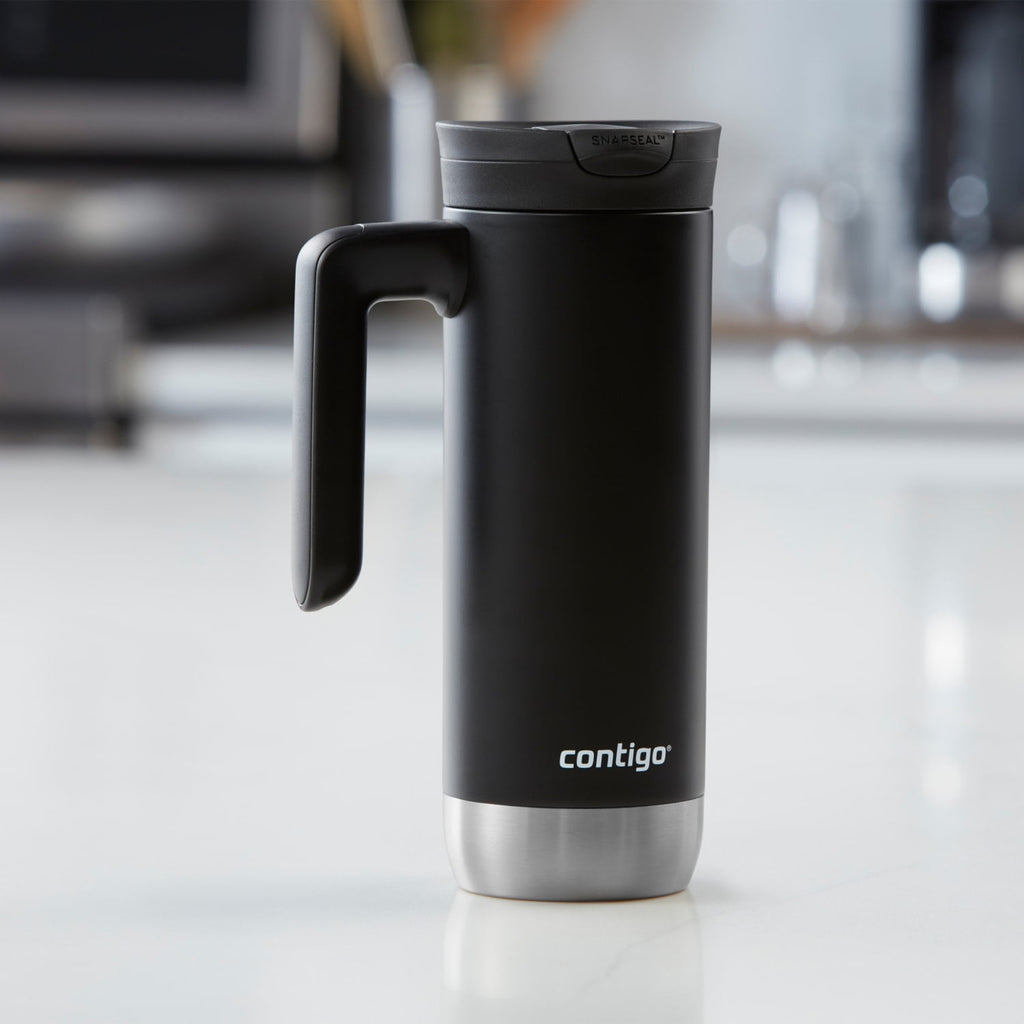 Contigo Huron 2.0 Stainless Steel Travel Mug with SNAPSEAL Lid and Handle in Black, 20 fl oz. C005N
