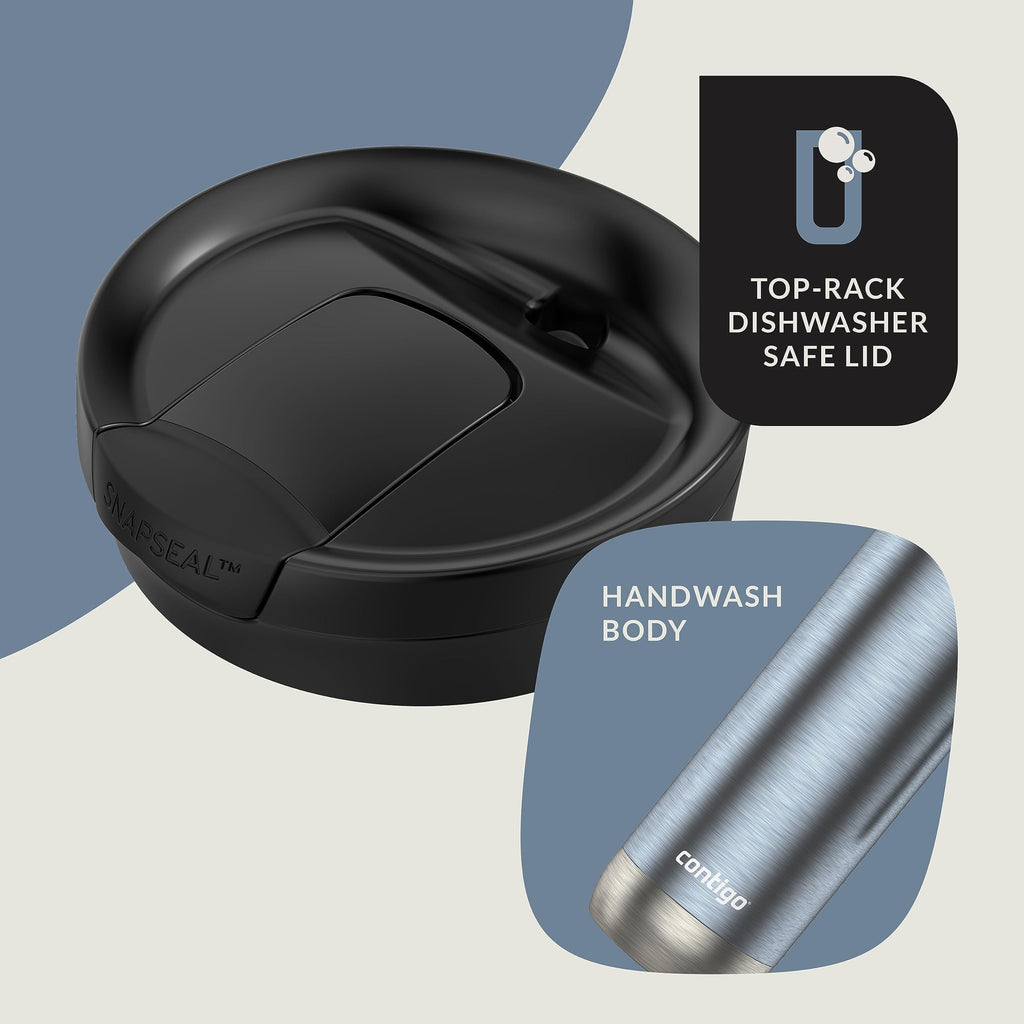 Contigo 20 oz. Superior 2.0 SnapSeal Stainless Steel Travel Mug - Dark Ice C035Z