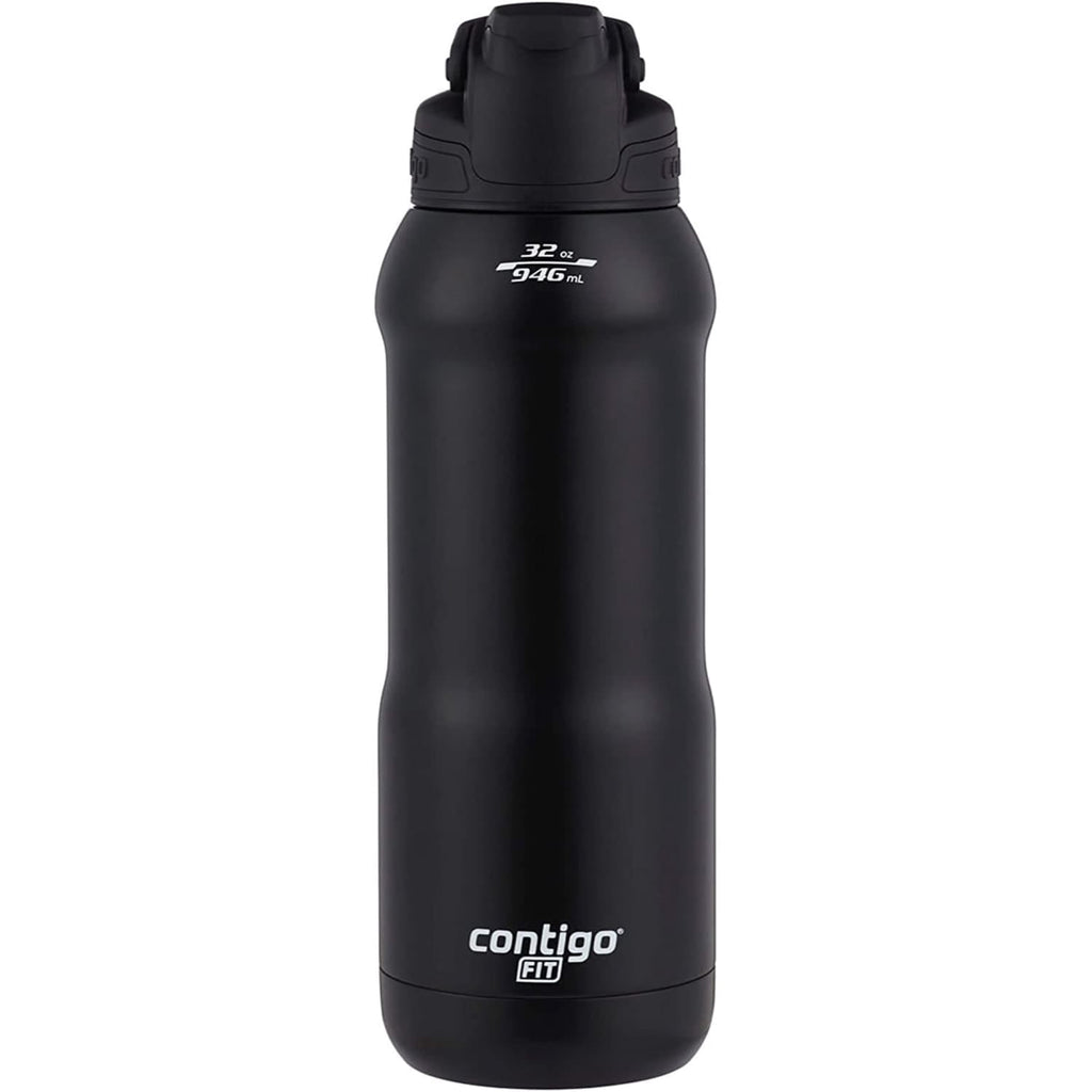 Contigo Fit Stainless Steel AUTOSPOUT Water Bottle with Straw, Blue Amp, 32 fl oz. C105H