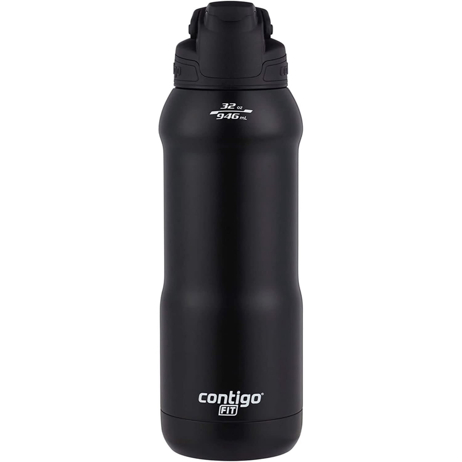 Contigo Fit Stainless Steel AUTOSPOUT Water Bottle with Straw, Blue Amp, 32 fl oz. C105H