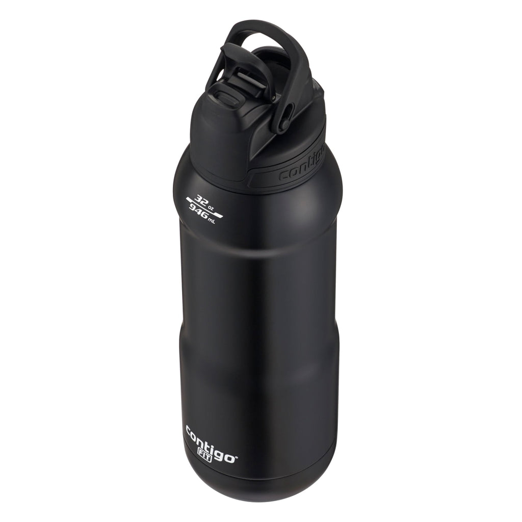Contigo Fit Stainless Steel AUTOSPOUT Water Bottle with Straw, Blue Amp, 32 fl oz. C105H