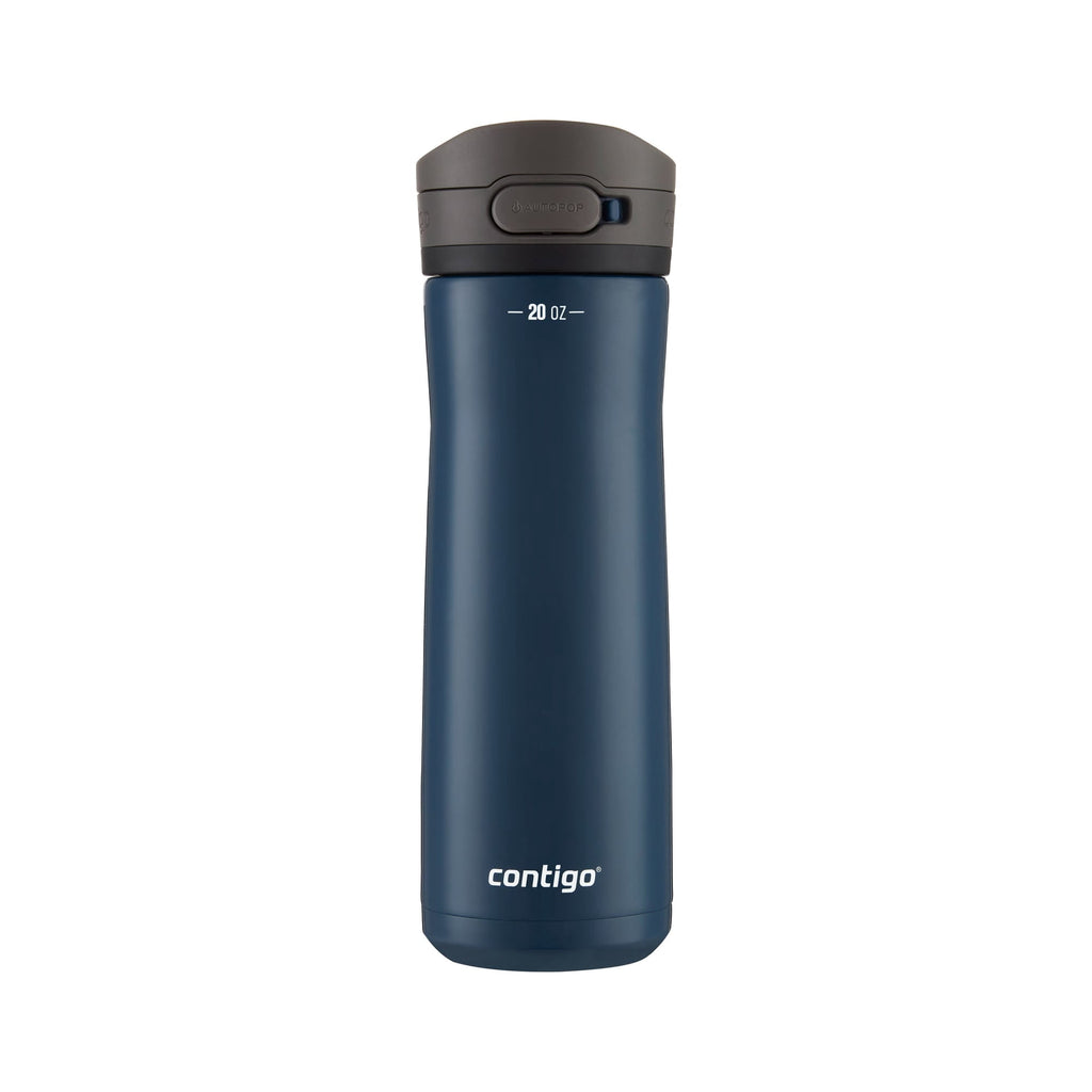 Contigo Jackson Chill Bundle 2 Water Bottles Black 24oz and Blueberry 20oz with Autopop Lid C088S