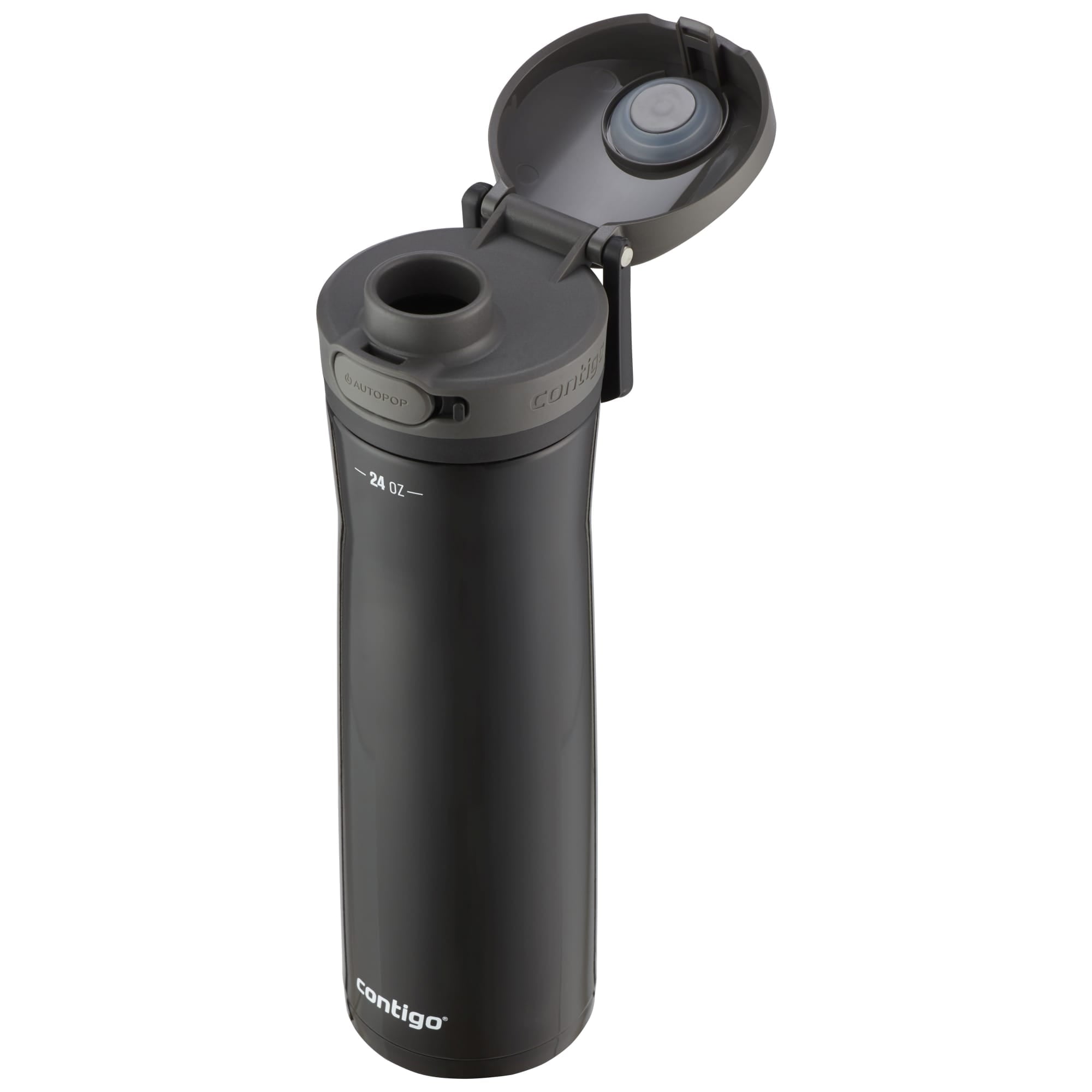 Contigo Jackson Chill Bundle 2 Water Bottles Black 24oz and Blueberry 20oz with Autopop Lid C088S