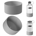 Linkidea 2 Pack Water Bottle Boot Compatible with Nalgene Sustain Wide Mouth 32oz/48oz, Narrow Mouth 32oz, Silicone Anti-Slip Bottle Bottom Bumper Protector (Grey) C219A