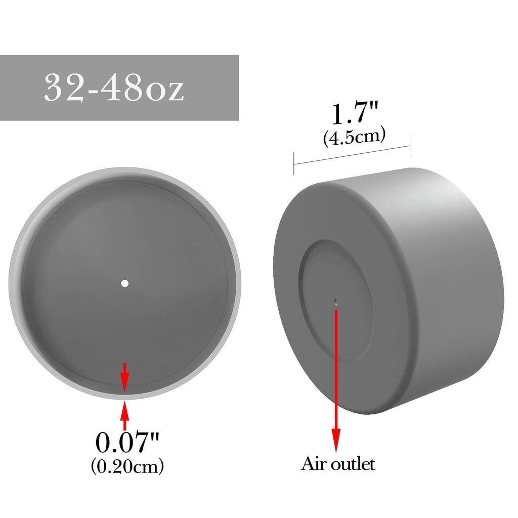 Linkidea 2 Pack Water Bottle Boot Compatible with Nalgene Sustain Wide Mouth 32oz/48oz, Narrow Mouth 32oz, Silicone Anti-Slip Bottle Bottom Bumper Protector (Grey) C219A